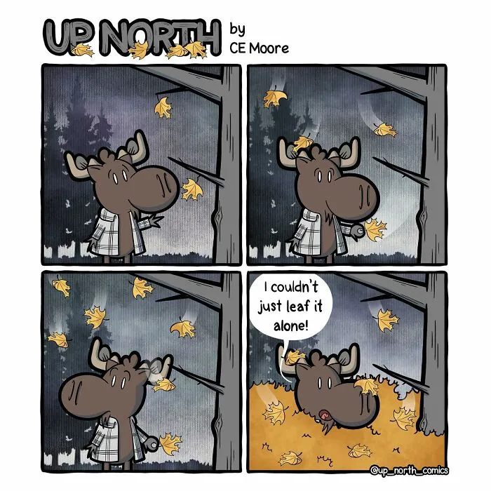 30 Clean And Clever Comics By Bruce That Capture Life In A Snowy Small Town Made By This Artist