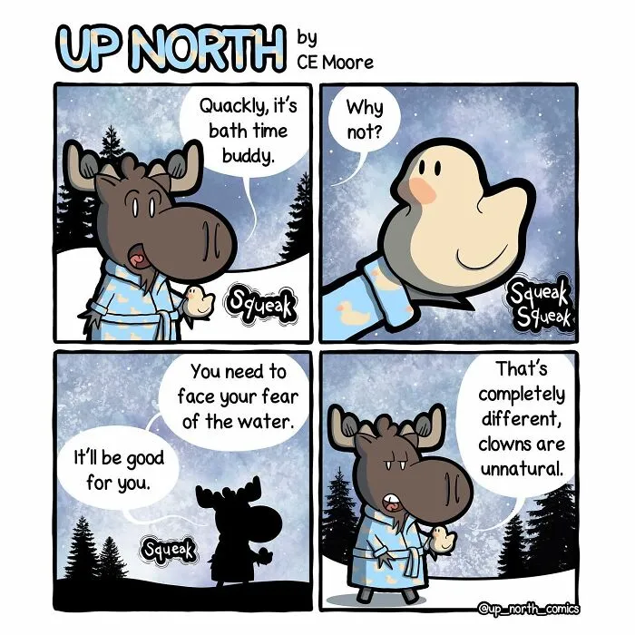 30 Clean And Clever Comics By Bruce That Capture Life In A Snowy Small Town Made By This Artist