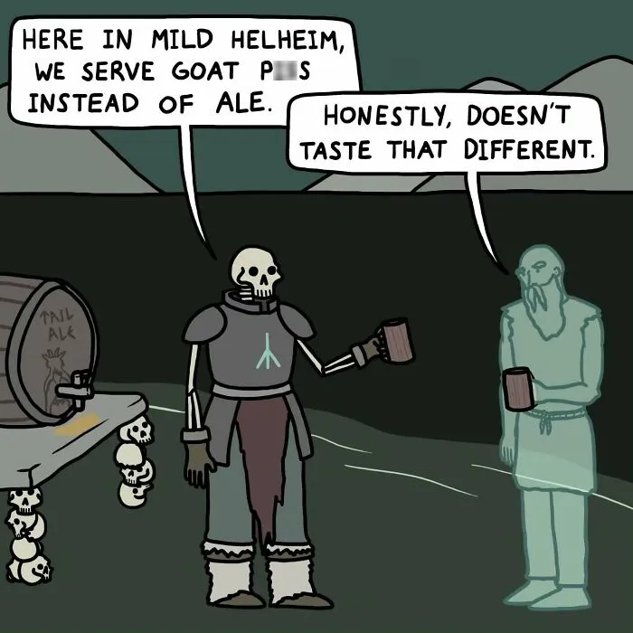 This Artist Loves Dad Jokes And Norse Myths, So They Created 34 Pun-Filled Comics (New Pics)