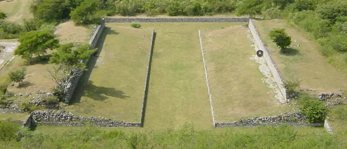 An Ancient Mayan Ball Court In Mexico