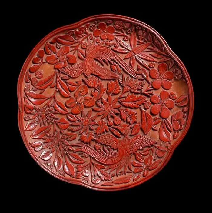 Tray (Pan) In The Form Of A Plum Blossom With Birds And Flowers, China, Late Southern Song Dynasty, About 1200-1279