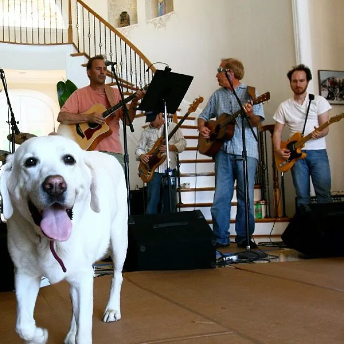 Kevin Costner 2013: "Our First Instagram On Our New Page Has To Be A #tbt From Circa 2006 Jamming While Filming Mr Brooks"
