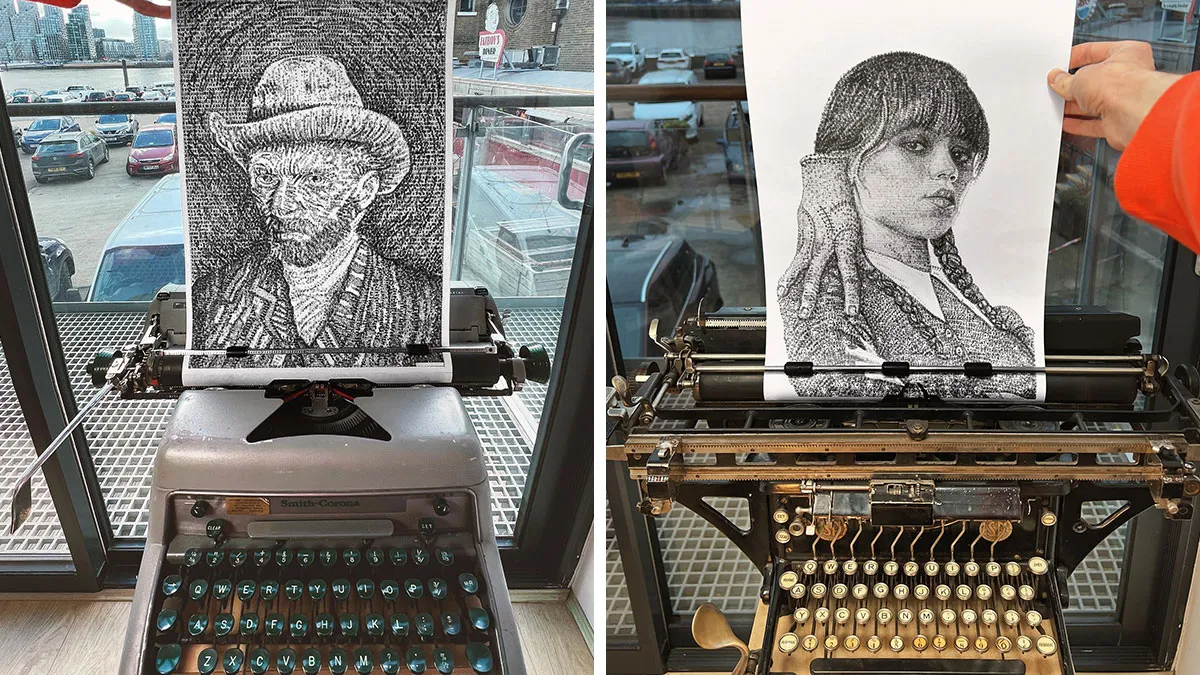 This Artist Draws With A Typewriter, Here Are 30 Of His New Impressive Images
