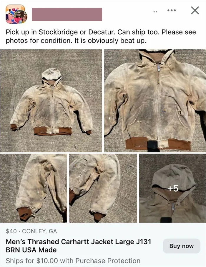 Found In The Wild (My Local Buy-Sell-Trade Group). $40 For A Jacket That Looks Like It’s Been Used For Shop Rags??