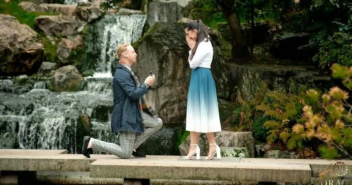 Secret Marriage Proposal In The Kyoto Garden, London
