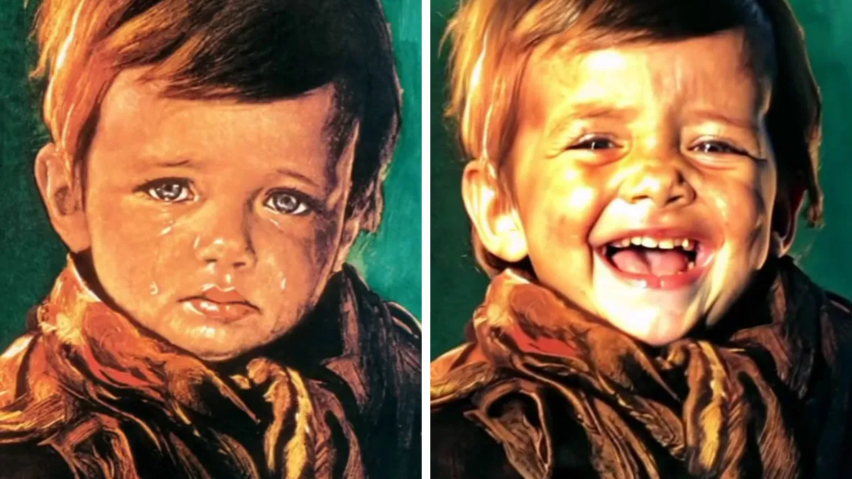 What If Bragolin’s Crying Children Smiled? I Used AI to Find Out (16 Pics)
