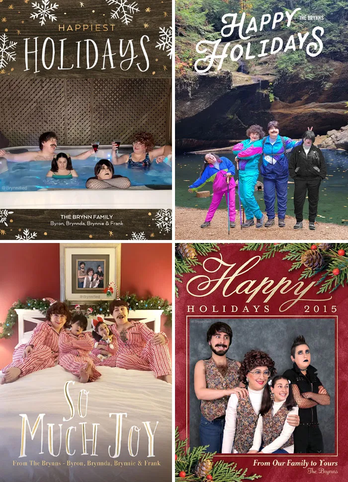 I Photoshopped Myself As An Awkward Family And Sent It Out As My Holiday Card