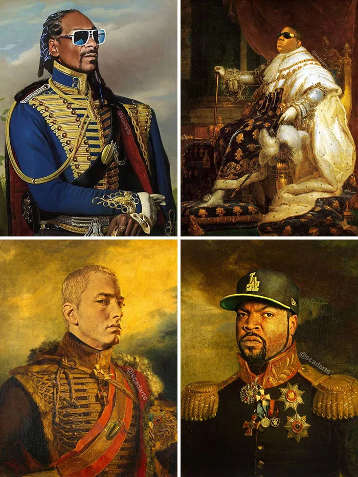 I Like To Photoshop People Into Old Paintings. Heres Some From A Hip Hop Series I’m Doing