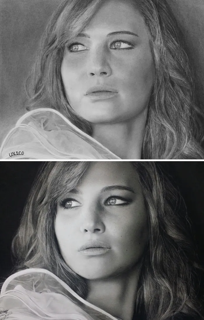 A Drawing Comparison Between 2015 And 2017. Both Are My Drawings