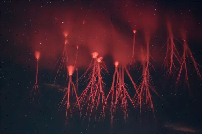 Sometimes Lightning Occurs Out Near Space. One Such Lightning Type Is Red Sprite Lightning