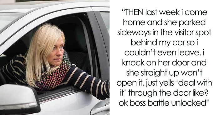 Woman Thinks She Can Just Share Neighbor's Parking Space, Explodes When Told 'No'