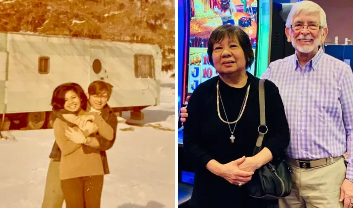 My Parents In The 1970s And In Their 70s