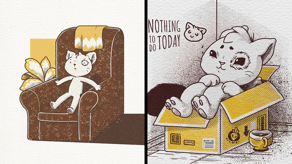 I Created 19 Wholesome Comics About Lonecat, A Cat Who Enjoys Life On His Own Terms