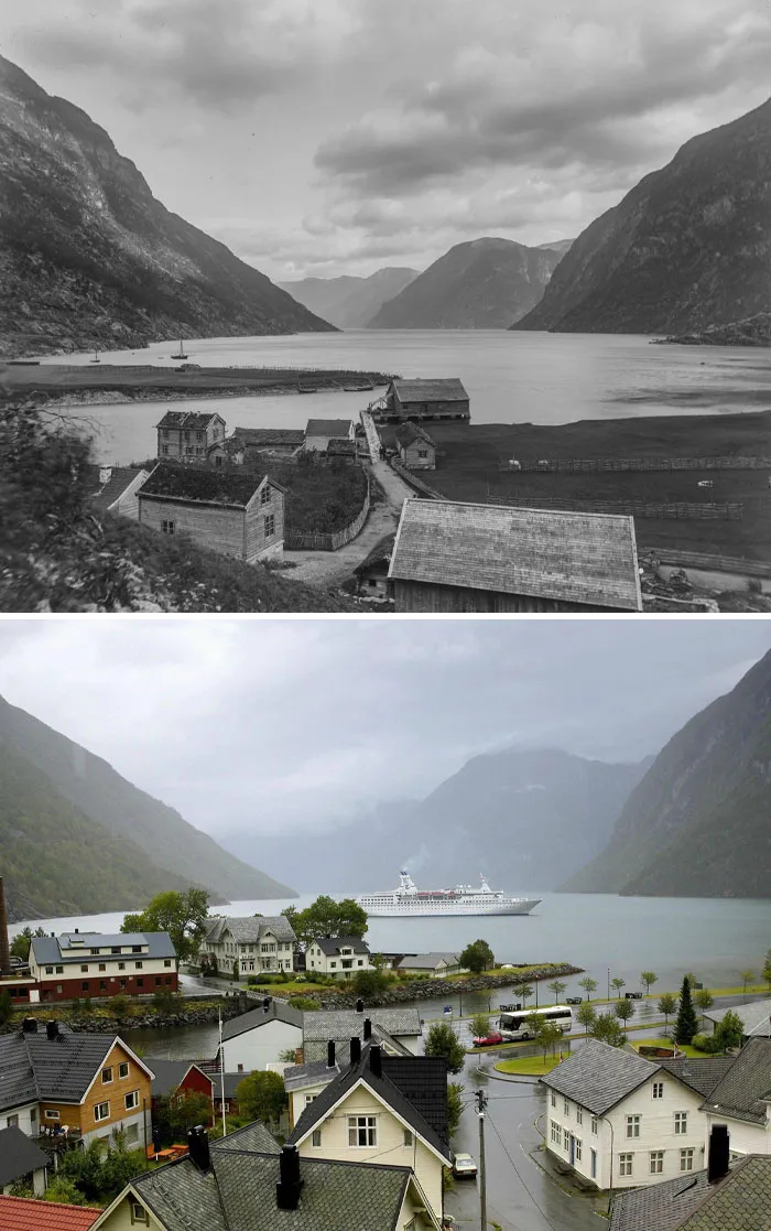 Noruega, Hellesylt 1885 vs. 2016