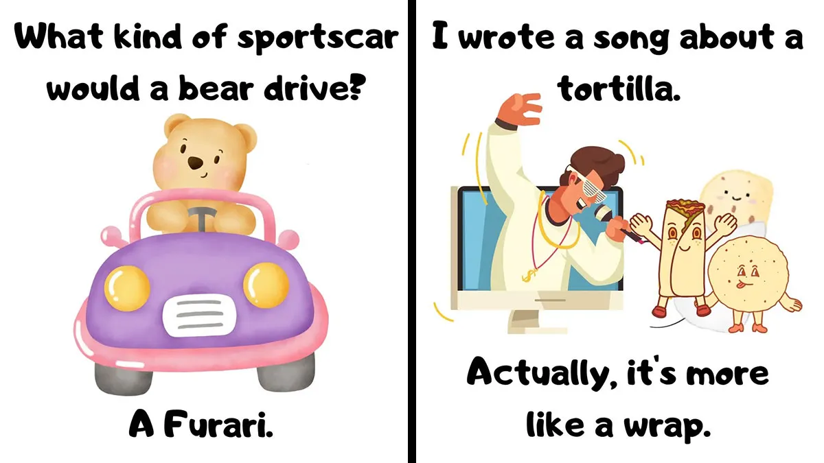 This Artist Created 44 Funny Comics Based On Puns, And They’re So Bad They’re Good