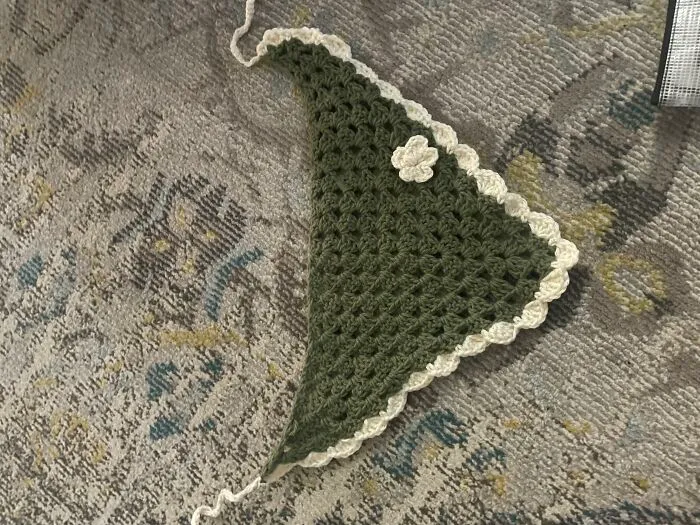 This Hair Scarf I Crocheted