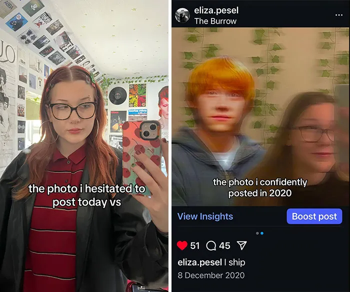 50 Hilarious Comparison Pics Of Normal Photos People Were Afraid To Post And Silly Ones They Did
