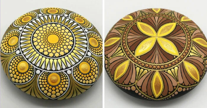 This Artist Transforms Ordinary Stones Into Hypnotic Mandala Masterpieces (50 Pics)