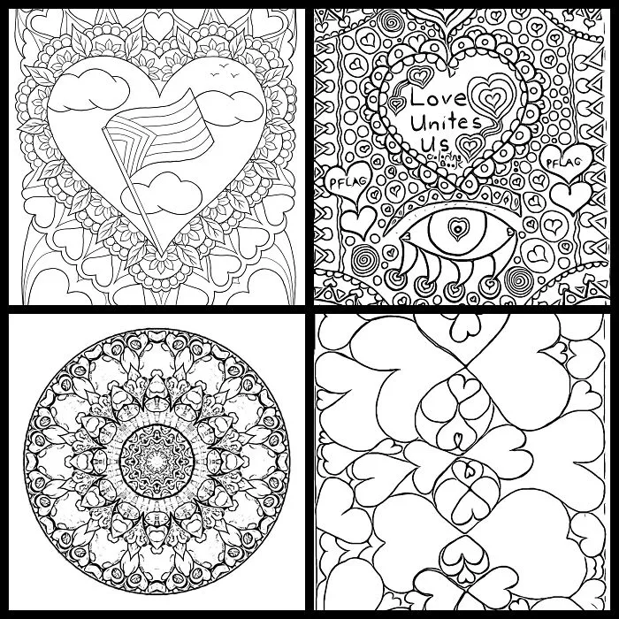 40 Artists That United In Creative Solidarity With Pflag Rockland By Creating Coloring Pages