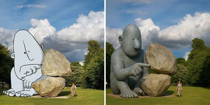 This Artist Combined AI With His Photo-Drawing Series, And The Results Are Fascinating (14 Pics)