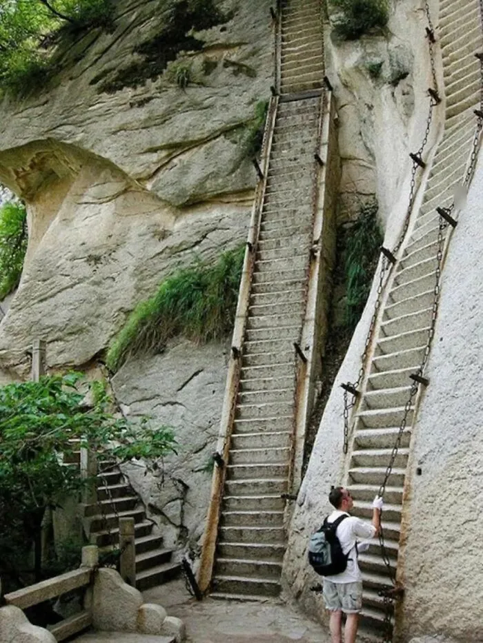 Stone Stairs So Steep And Narrow They're Like Climbing A Ladder Almost Straight Up