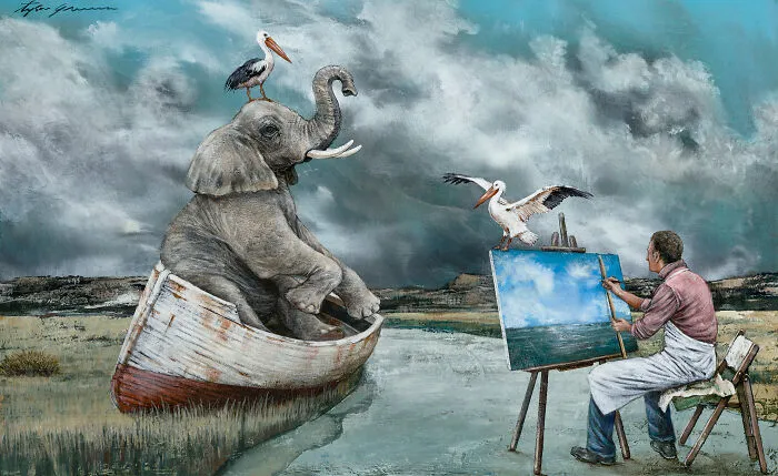 20 Dreamlike Paintings By Tyson Grumm Where "Strange Events Quietly Take Center Stage"