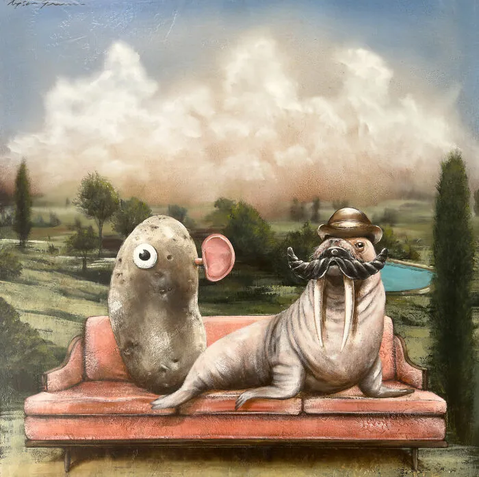 20 Dreamlike Paintings By Tyson Grumm Where "Strange Events Quietly Take Center Stage"