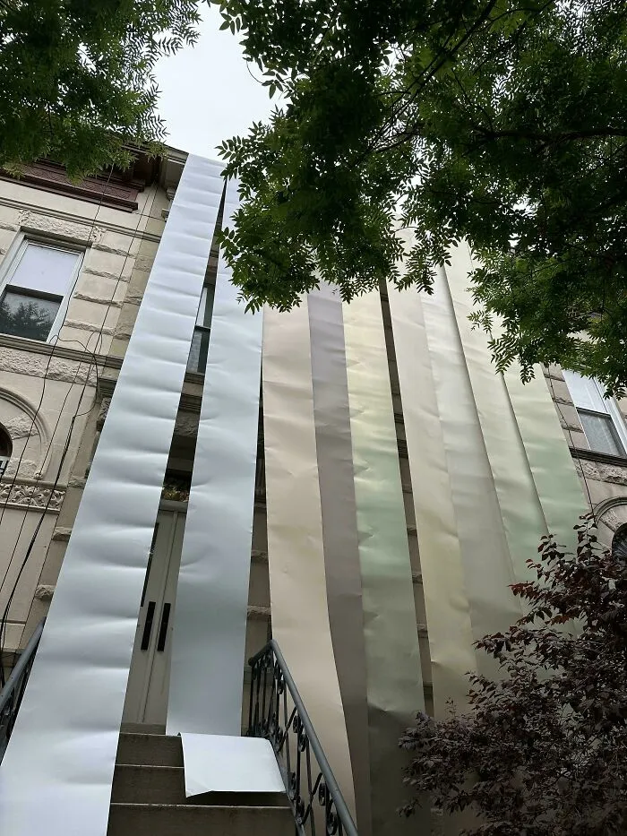 ¿Qué son estas largas láminas de aspecto metálico que cubren este edificio?