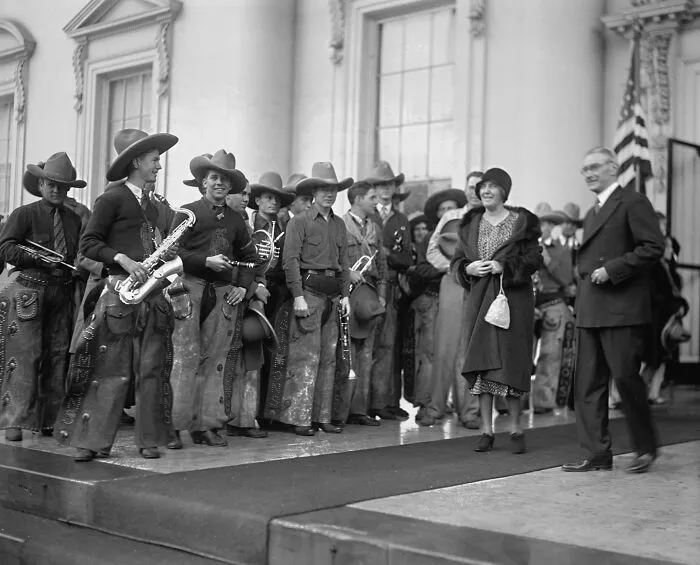 Mrs. Hoover And Cowboy Band, 1929