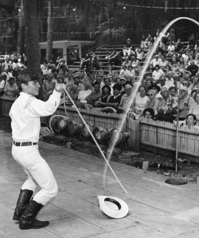 Trick Roper Danny Coflin Of Odessa Performing At The Florida Folk Festival: White Springs, Florida, 1970