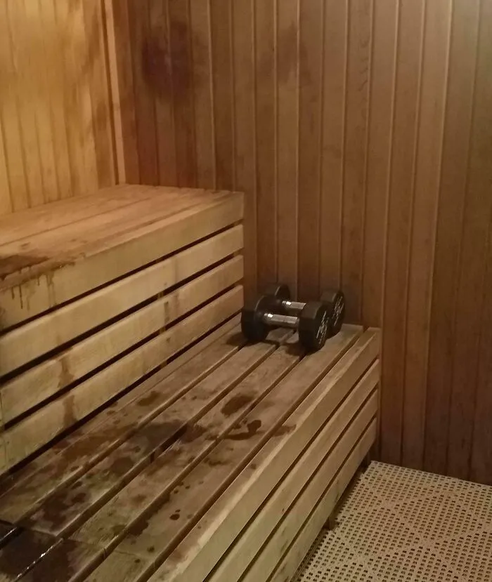 Someone Left Dumbells In The Sauna At My Gym