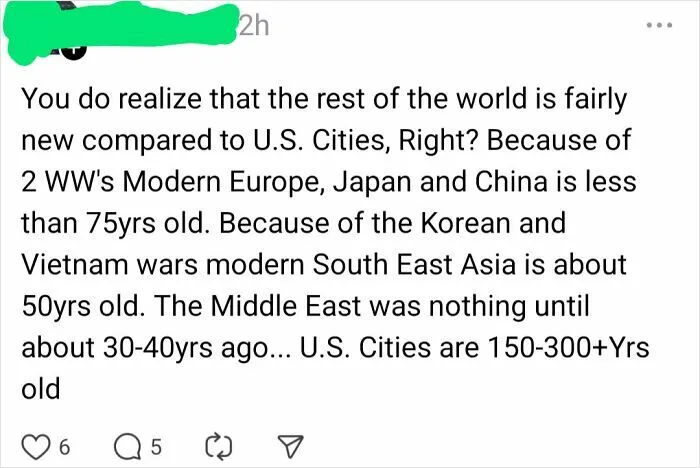 Modern Europe, Japan And China Is Less Than 75 Years Old