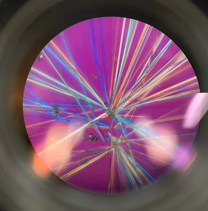 Caffeine Crystals Under Polarized Light At 200x