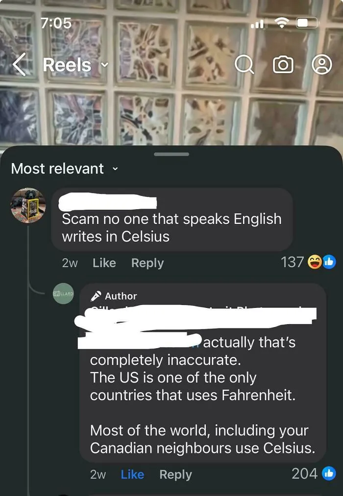 “No One That Speaks English Writes In Celsius.”