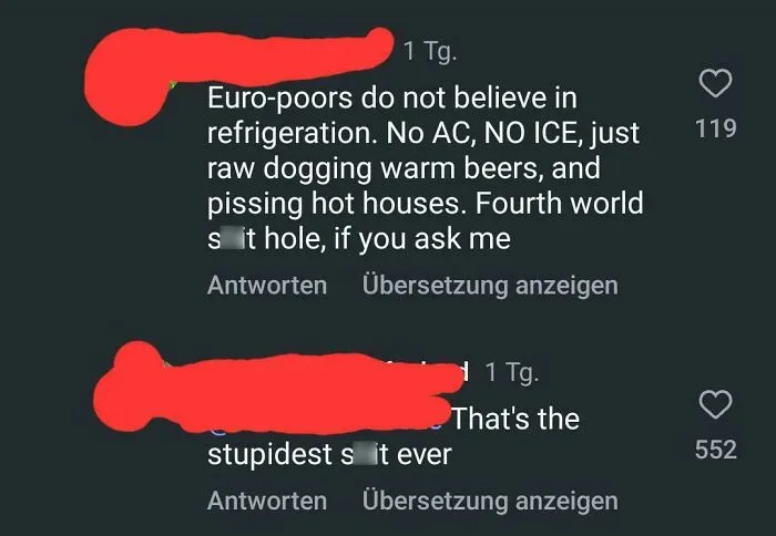 "Euro-Poors Do Not Believe In Refrigeration"