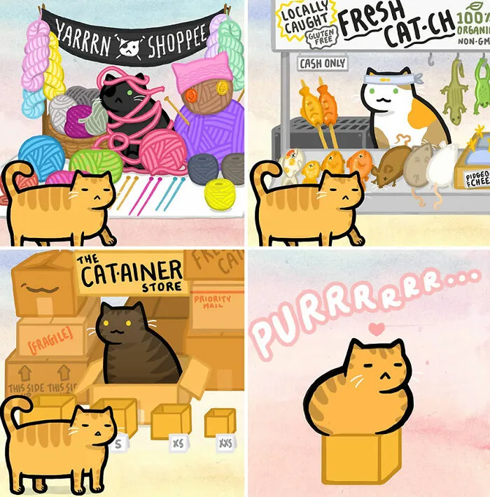 Artist Created 33 New Comics Showing That Life With Cats Is Equal Parts Adorable And Absurd