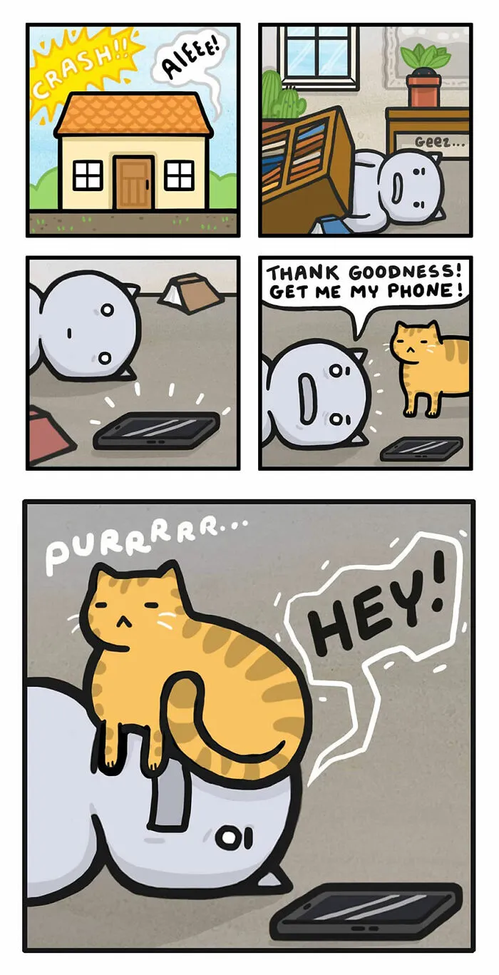 Artist Created 33 New Comics Showing That Life With Cats Is Equal Parts Adorable And Absurd