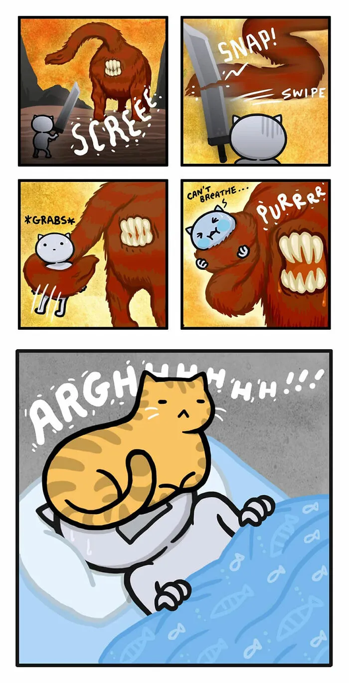 Artist Created 33 New Comics Showing That Life With Cats Is Equal Parts Adorable And Absurd