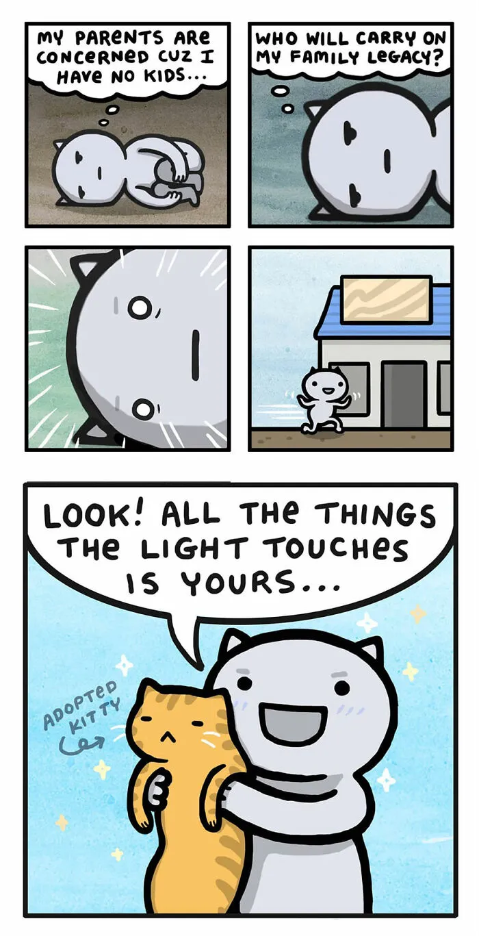 Artist Created 33 New Comics Showing That Life With Cats Is Equal Parts Adorable And Absurd