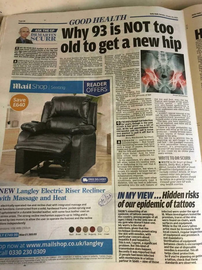 My 84 Year Old Dad: “Actually, Lots Of Young People Read The Daily Mail.” The Daily Mail: