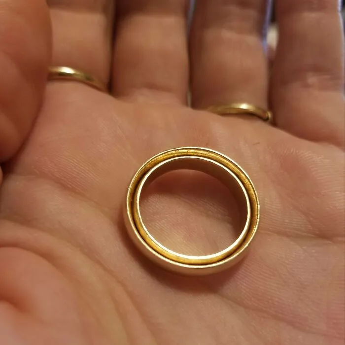 My Wedding Ring Fits Right Inside My Husband's