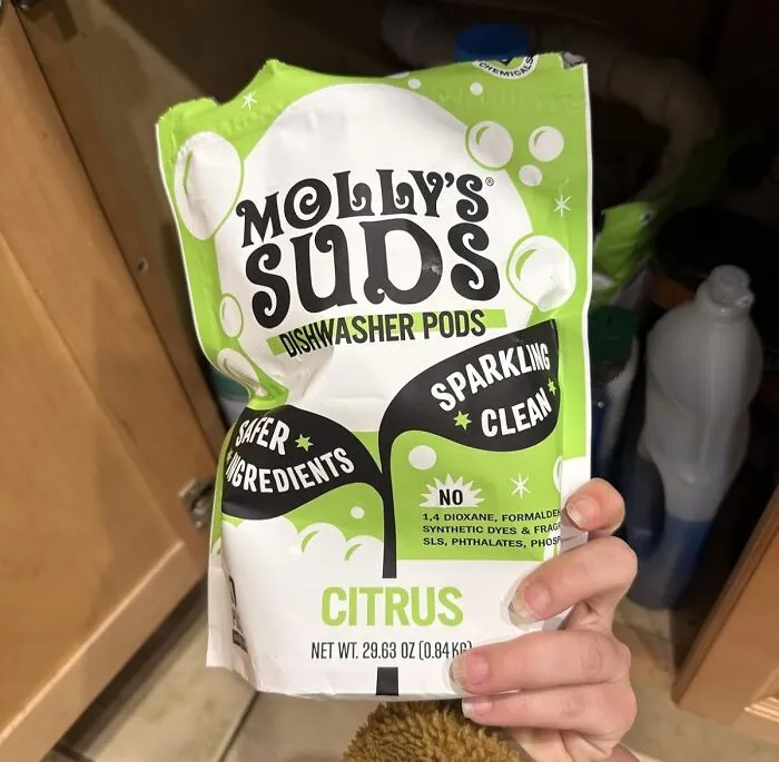 You Probably Don't Know What Mystery Ingredients Are In Your Current Dishwasher Detergent, Which Is Why These <a Style="Display:inline;" Href="Https://Www.amazon.com/Mollys-Suds-Residue-Free-Biodegradable-Auto-Release/Dp/B0b1p5l7l9?ie=utf8&th=1&linkcode=ll1&tag=bporca-20&linkid=fe82f684fac55818db737438b80f3399&language=en_us&ref_=as_li_ss_tl" Target="_blank"><span Style="Font: Inherit; Color: #d74b1f;"> Molly's Suds Dishwasher Pods</Span> Are Here To Make Your Dishes Sparkle Without The Chemical Question Marks