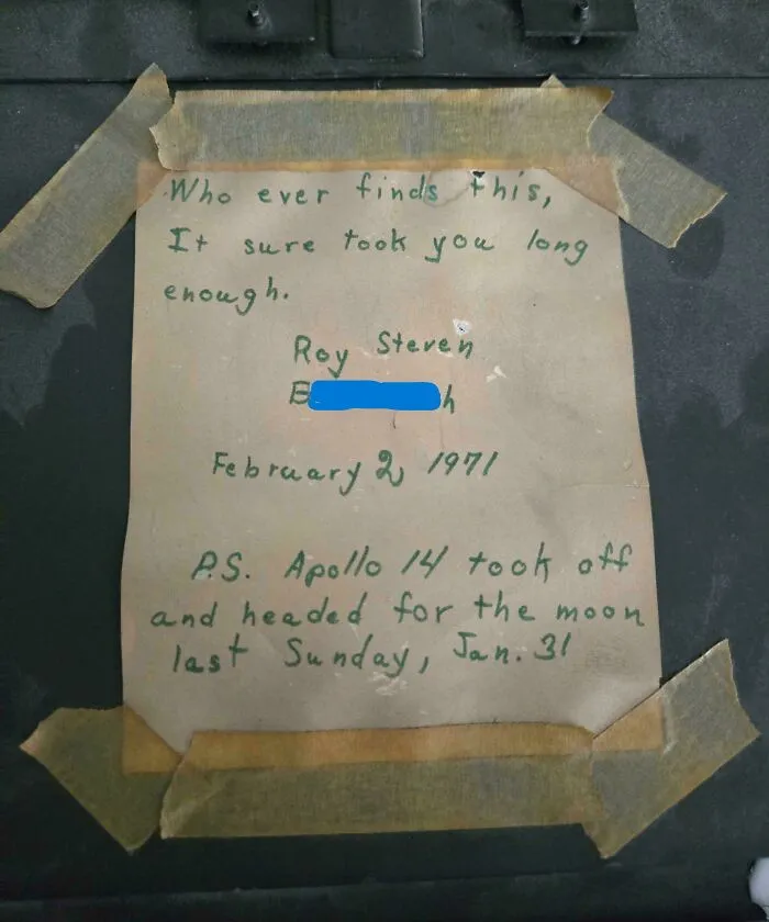 Is 54 Years Soon Enough? (Found At A Friend's House, Taped To The Inside Of A Heating Duct Grill)