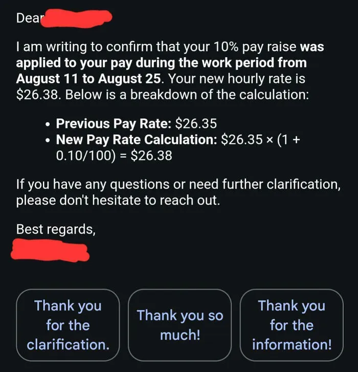 I Emailed HR After Noticing A Pay Error. This Was Their Response