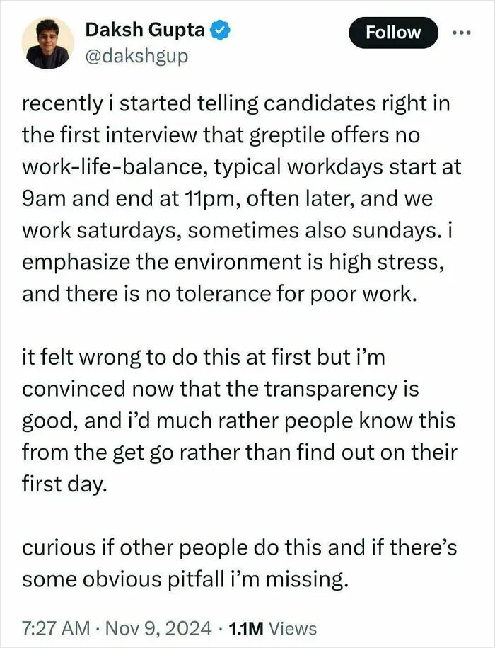 Founder Feels Pride Having Zero Work Life Balance