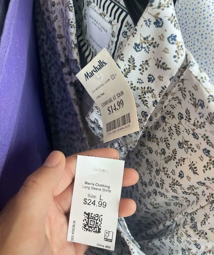 El precio en la tienda de 2ª mano es el doble que el de la tienda de la que salió