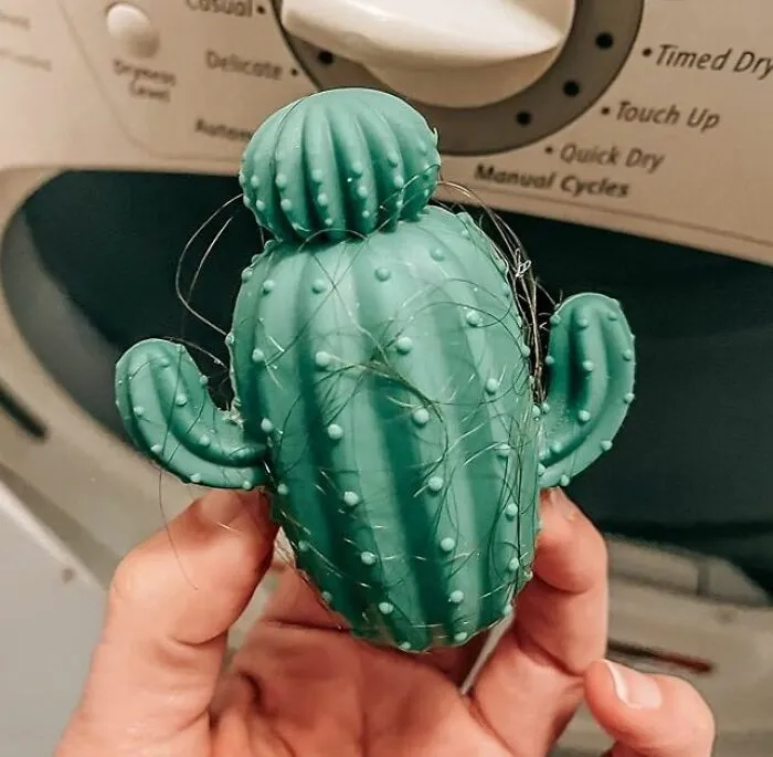 This <a Style="Display:inline;" Href="Https://Www.amazon.com/Sunseeke-Silicone-Softener-Reusable-Clothing/Dp/B099nfw712?ie=utf8&th=1&linkcode=ll1&tag=bpbobcat-20&linkid=c625e41c8b39554506c52bc3bdf308ee&language=en_us&ref_=as_li_ss_tl" Target="_blank"><span Style="Font:inherit;color:#d74b1f;"> Silicone Dryer Cactus </Span> Catches All Your Hair Before They End Up In The Dryer Vent