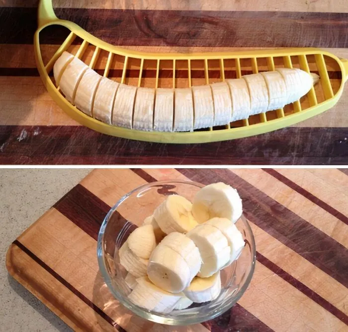 For Those Mornings When You Just Can't Even With A Knife But Still Want Your Banana Looking Snack-Goal Perfect, The <a Style="Display:inline;" Href="Https://Www.amazon.com/Hutzler-3571-571-Banana-Slicer/Dp/B0047e0eii?ie=utf8&linkcode=ll1&tag=bpbobcat-20&linkid=eec172e4a196f6d1087b5ca4ee2aa52c&language=en_us&ref_=as_li_ss_tl" Target="_blank"><span Style="Font: Inherit; Color: #d74b1f;"> Banana Slicer </Span> Has Your Back