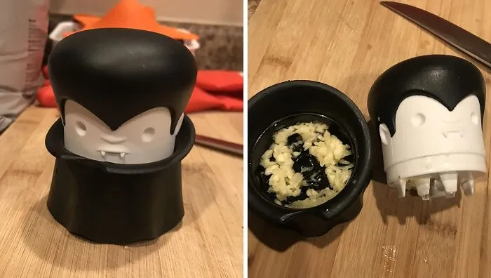 It Turns Out The<a Style="Display:inline;" Href="Https://Www.amazon.com/Gracula-Garlic-Twist-Crusher-Ototo/Dp/B076cttzkx?ie=utf8&th=1&linkcode=ll1&tag=bpbobcat-20&linkid=be1a490afc8ad3335d3298a75282f390&language=en_us&ref_=as_li_ss_tl" Target="_blank"> <span Style="Font: Inherit; Color: #d74b1f;"> Gracula Garlic Crusher </Span> Actually Vants To Make Your Kitchen Prep Less Of A Pain In The Neck
