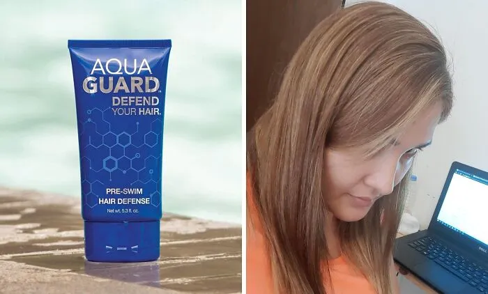 Your Hair Can Now Enter The Pool Or Ocean With Its Own Personal Force Field Against Chlorine And Salt Water, Thanks To This <a Style="Display:inline;" Href="Https://Www.amazon.com/Aquaguard-Pre-Swim-Prevents-Chlorine-Smelling/Dp/B01bmyyhag?ie=utf8&th=1&linkcode=ll1&tag=bpkiwi-20&linkid=28655170f1e5e859a8d082df65be09c9&language=en_us&ref_=as_li_ss_tl" Target="_blank"><span Style="Font: Inherit; Color: #d74b1f;"> Aquaguard Pre-Swim Hair Sunscreen </Span>